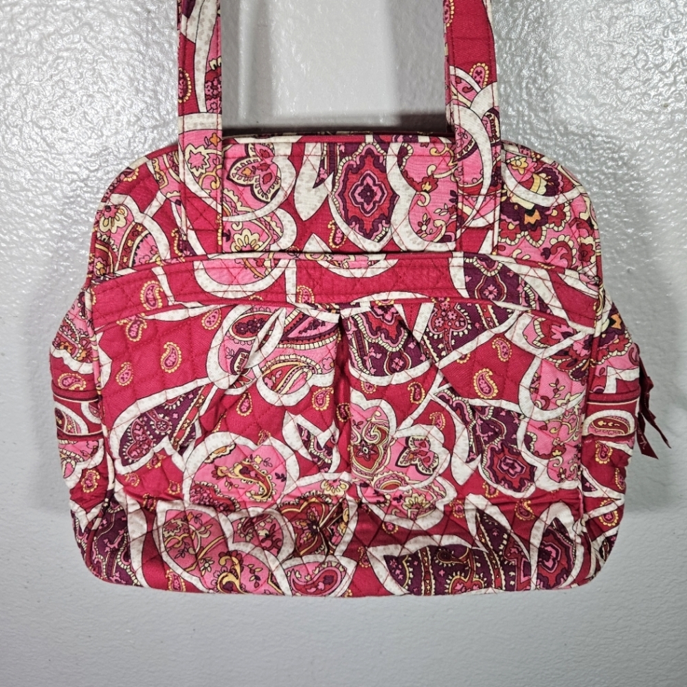 Vera Bradley Red Paisley Print Shoulder Bag